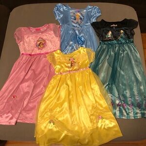 Disney Princess Nightgown Dress Set-3T:💛Belle🩷Rapunzel🩵Cinderella💜Anna